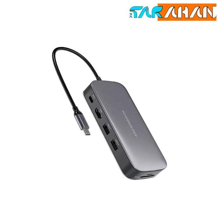 هاب تایپ سی 6  پورت و حاظه اس اس دی 512 گیگابایت پاورولوژی